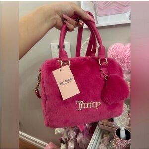 Juicy couture, free, love fluffy satchel bag